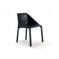 Imported microfiber leather black Manta chairs